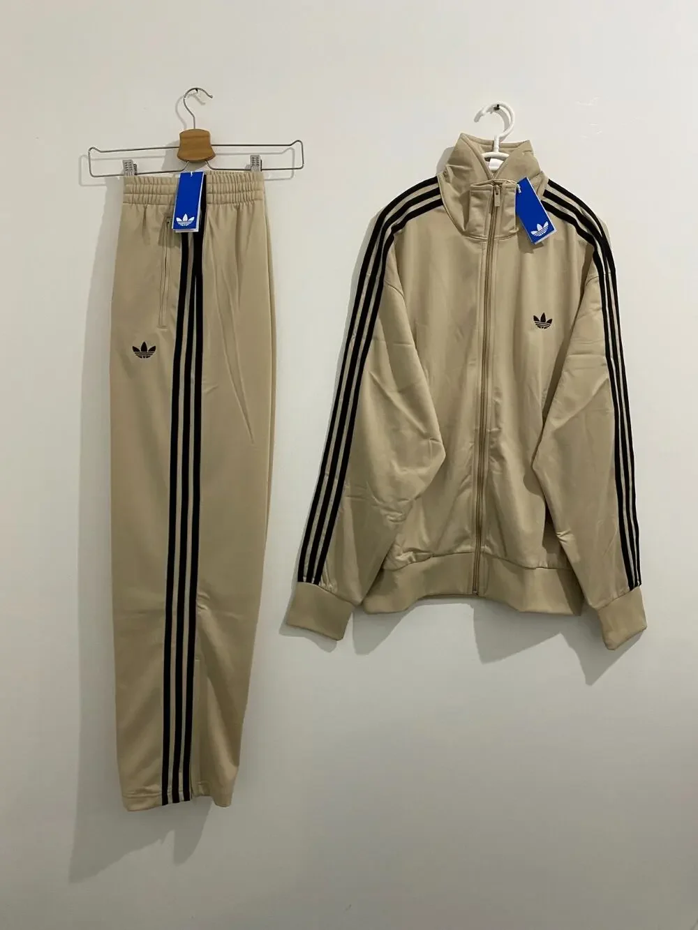 Adidas Originals Classics Firebird Tracksuit Stone Khaki Black Size L